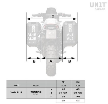 KIT Dos alforjas laterales Khali  YAMAHA TENERE 700