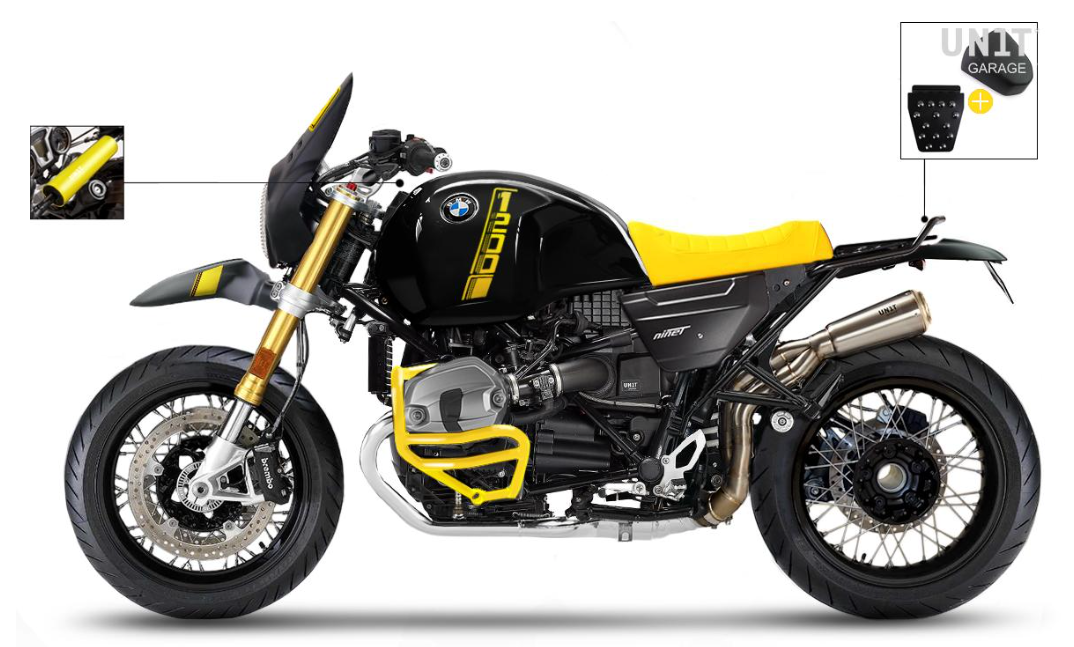 KIT NINET PARIS DAKAR AMARILLO 40TH CON ACCESORIOS